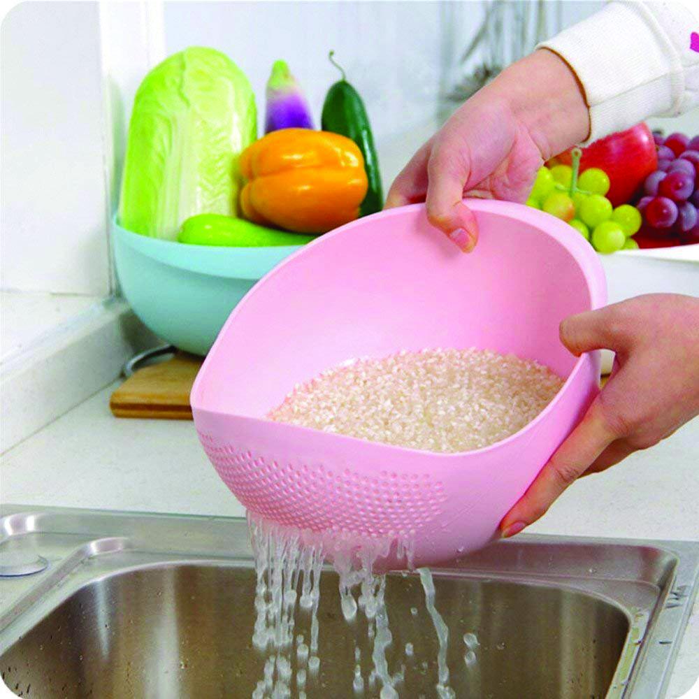 108 Kitchen Plastic Big Rice Bowl Strainer Perfect Size For Storing And Straining Default Title - Anthro Bazaar