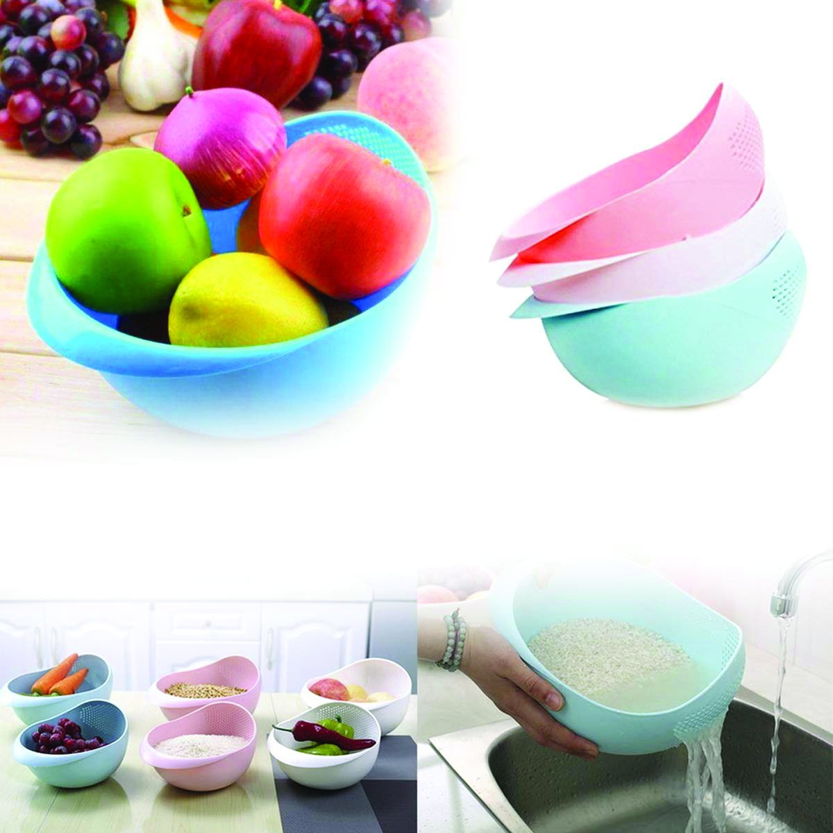 108 Kitchen Plastic Big Rice Bowl Strainer Perfect Size For Storing And Straining Default Title - Anthro Bazaar