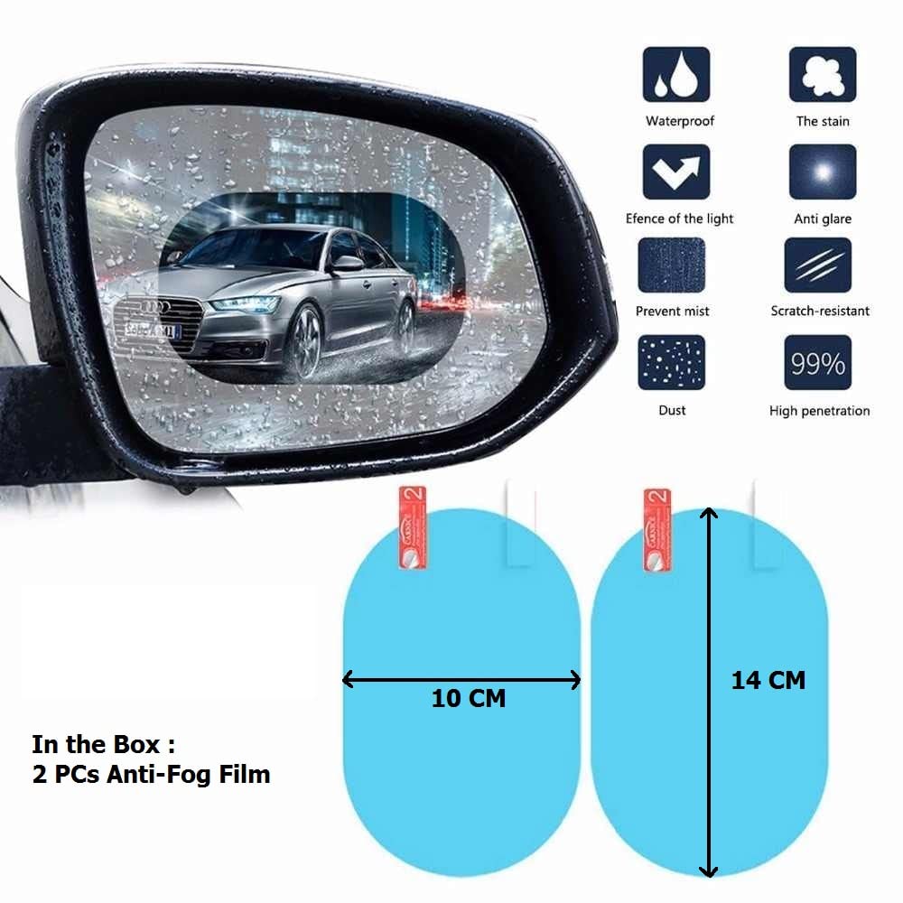 7552 Anti Fog Anti Scratch Interior Rearview Car Mirror Film Waterproof Hd Clear Protective Sticker Film For Safe Driving Car Mirrors Side Windows Default Title - Anthro Bazaar