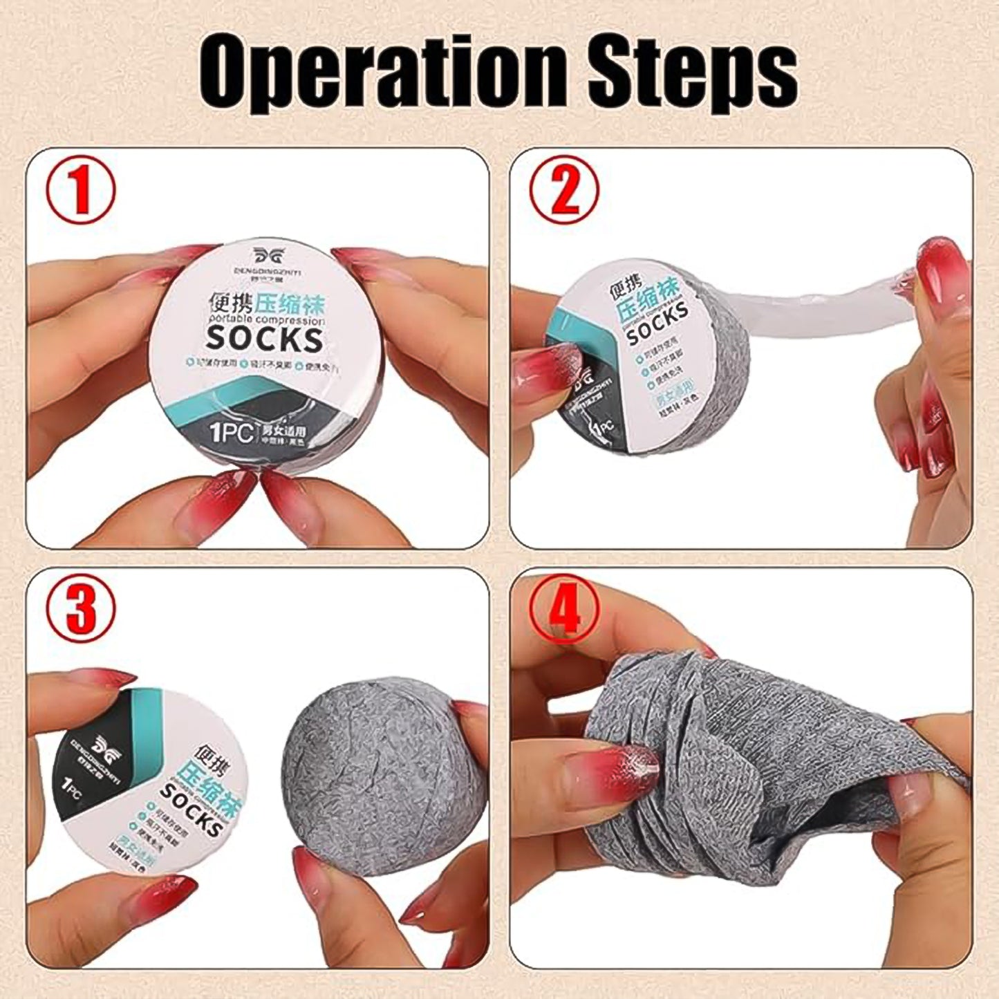 Portable Disposable Socks Outdoor Compression Travel Sock (1 Pair) Default Title - Anthro Bazaar