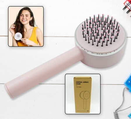 6034 Air Cushion Massage Brush Airbag Massage Comb With Long Handle Self-cleaning Hair Brush Detangling Anti-static For All Hair Default Title - Anthro Bazaar