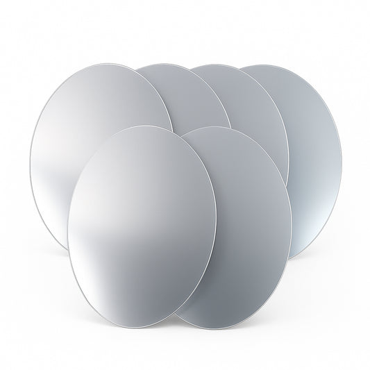 Elegant Oval Frameless Wall Mirror For Home Office Decor (6 Pc) Default Title - Anthro Bazaar