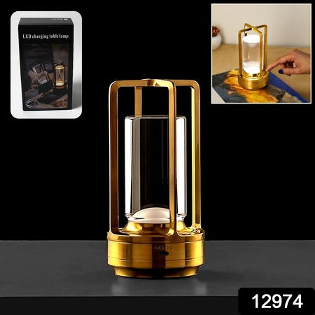 12974 Crystal Lantern Lamp Crystal Lantern Table Lamp 3 Colors Rechargeable Cordless Led Lights For Restaurant Bedroom Lights (1 Pc) Default Title - Anthro Bazaar