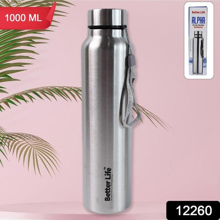 Stainless Steel Double Wall Vacuum-insulated Drink Water Bottle (1000 Ml) Default Title - Anthro Bazaar