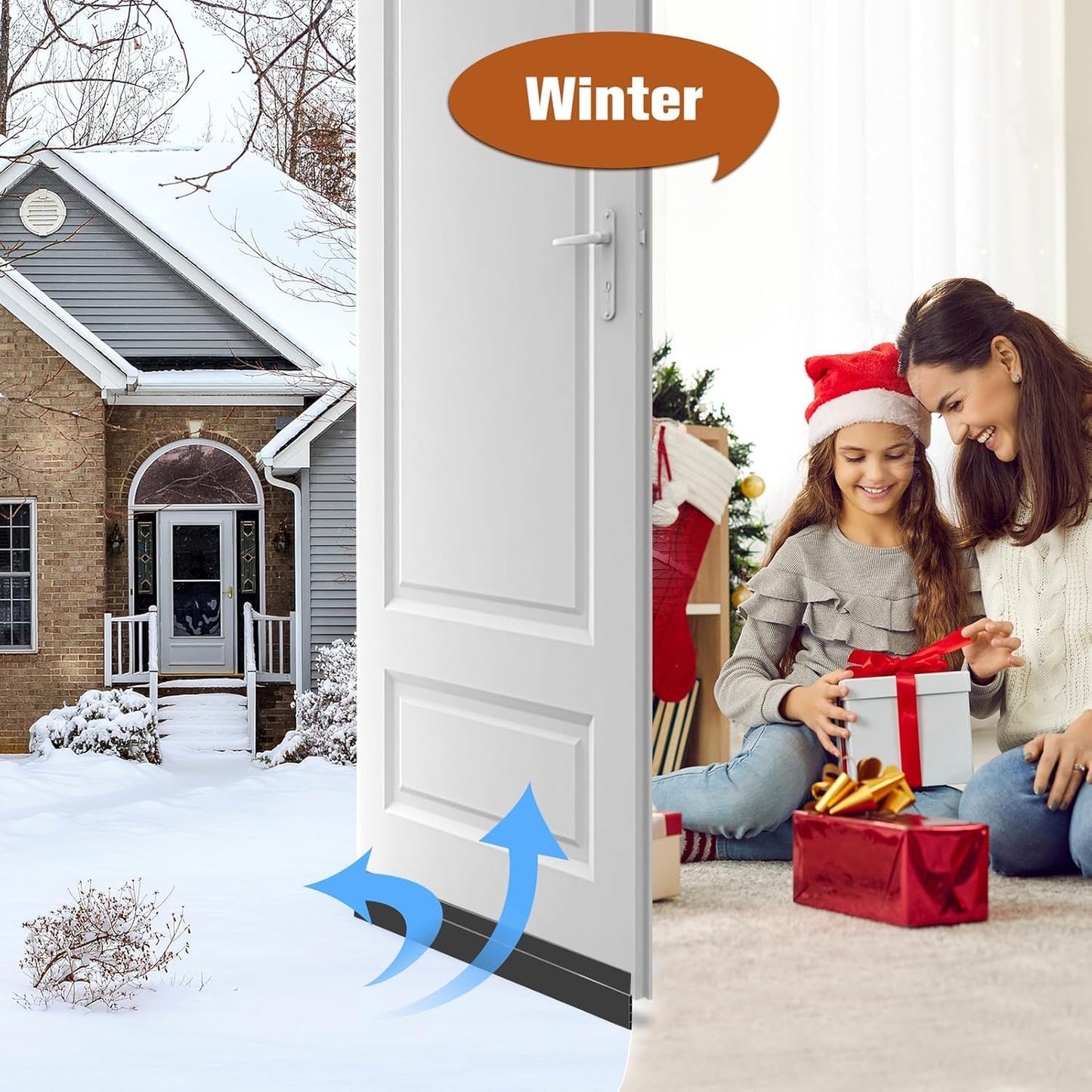 1 Meter Self-adhesive Silicone Door Bottom Seal Strip (1 Mtr 1 Pc) Default Title - Anthro Bazaar