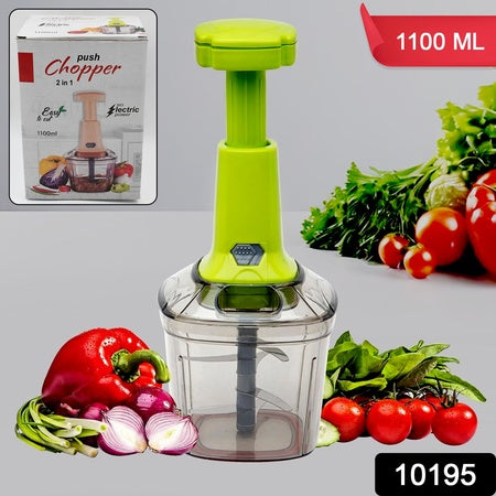 2in1 Press Vegetable Choppers For Kitchen (1100 Ml) Default Title - Anthro Bazaar