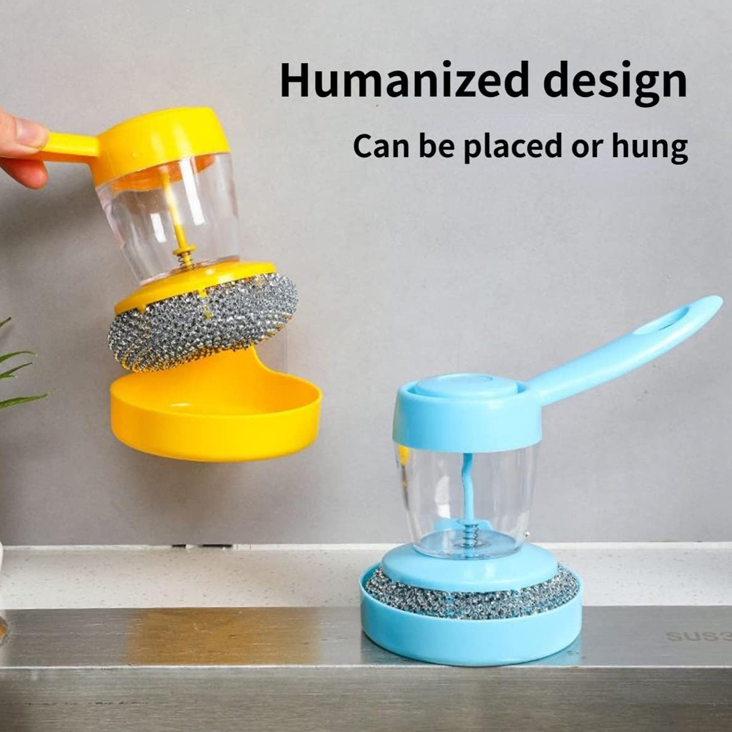 Handheld Soap Dispenser With Scrub (1 Set) Default Title - Anthro Bazaar