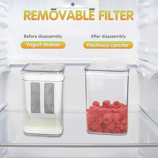 2 In 1 Multifunctional Yogurt Strainer With Storage Container 1100 Ml (1 Set) Default Title - Anthro Bazaar