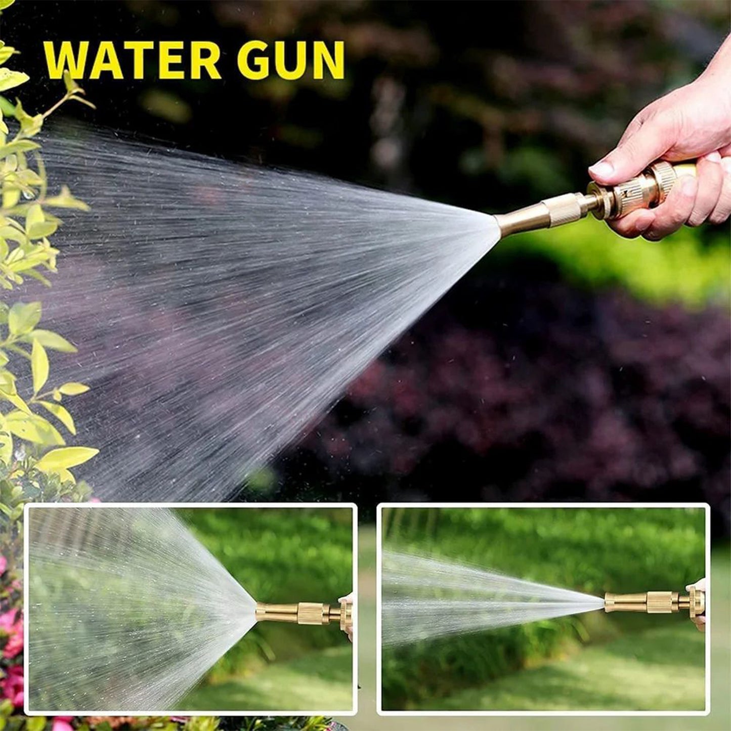 7588 Water Spray Nozzle For Water Pipe Booster Nozzle For Car Wash Nozzle With High Pressure Water Adjustable Brass Nozzle Water Spray Gun For Gardening Watering Tools Default Title - Anthro Bazaar