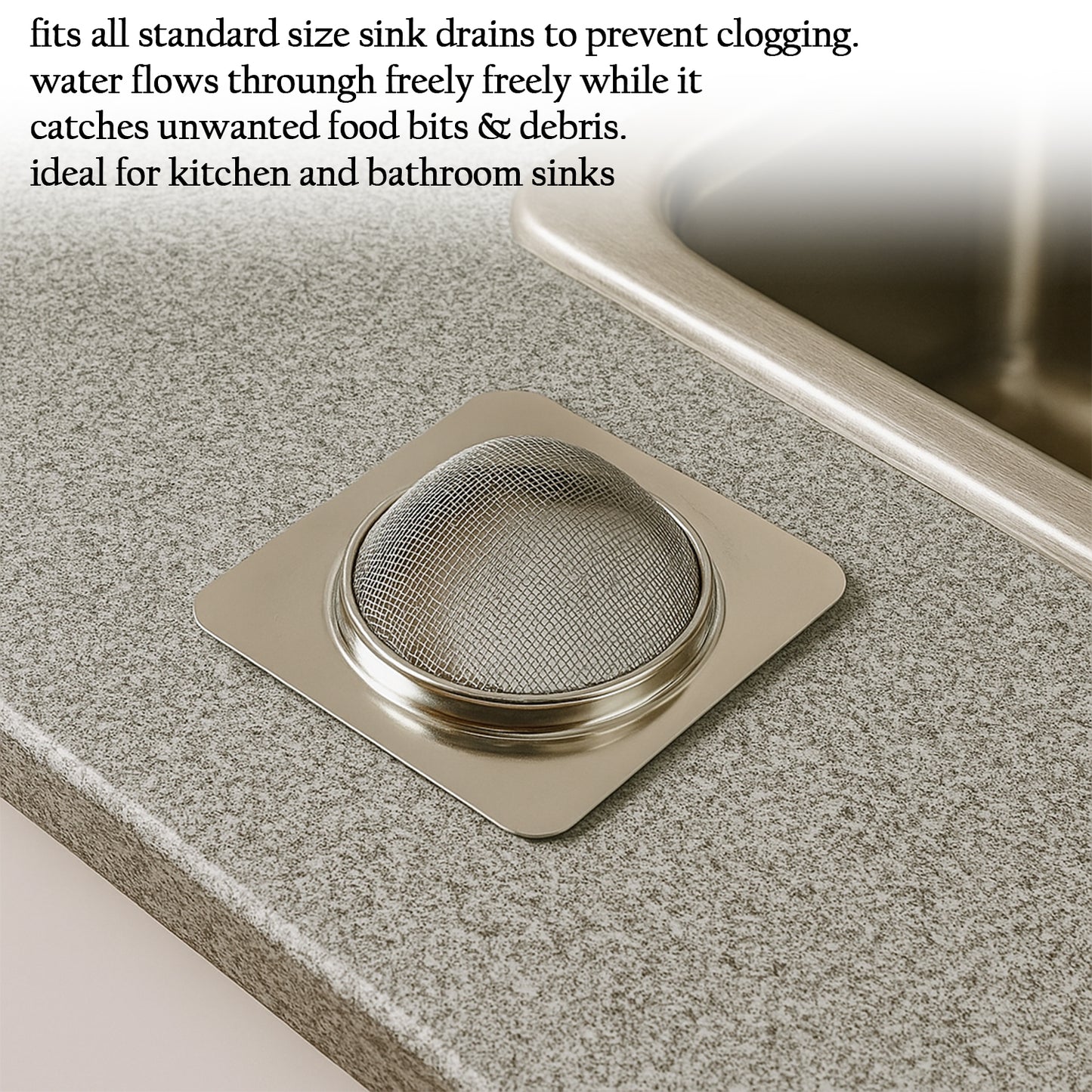 Stainless Steel Square Sink Strainer (1 Pc) Default Title - Anthro Bazaar
