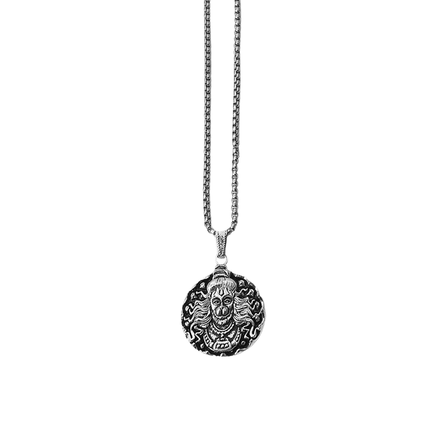Hanuman Locket With Chain Pendant Necklace Chain (1 Pc) Default Title - Anthro Bazaar