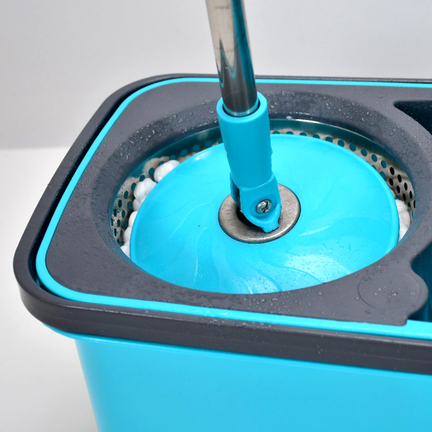 4027 Quick Spin Mop Plastic Spin Bucket Floor Cleaning Easy Wheels Big Bucket Floor Cleaning Mop With Bucket Default Title - Anthro Bazaar