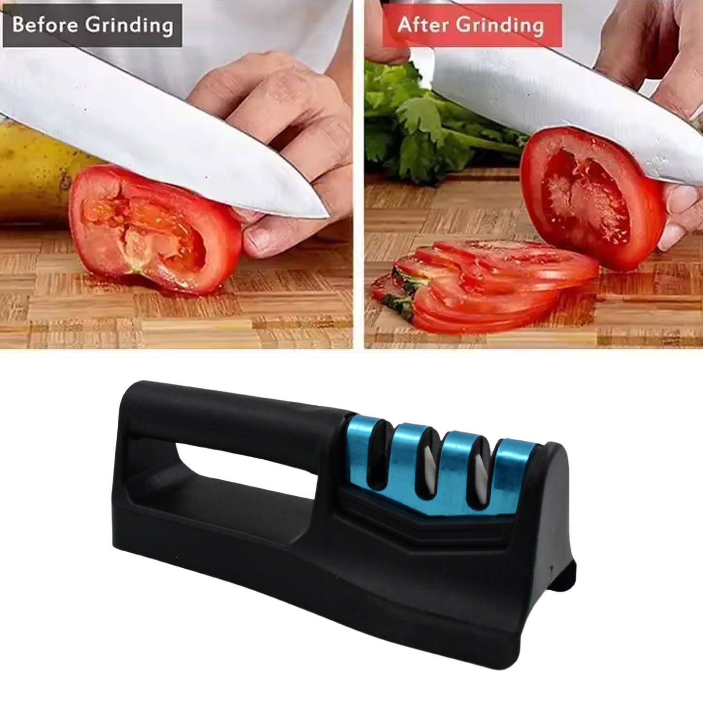 10020 Knife Sharpener For Kitchen Knife Sharpener With Vegetable Chopper And Fish Scale Remover Handheld Knives Pocket Knife Sharpener Knife Sharpener For Chefs Serrated Knife (9in1) Default Title - Anthro Bazaar