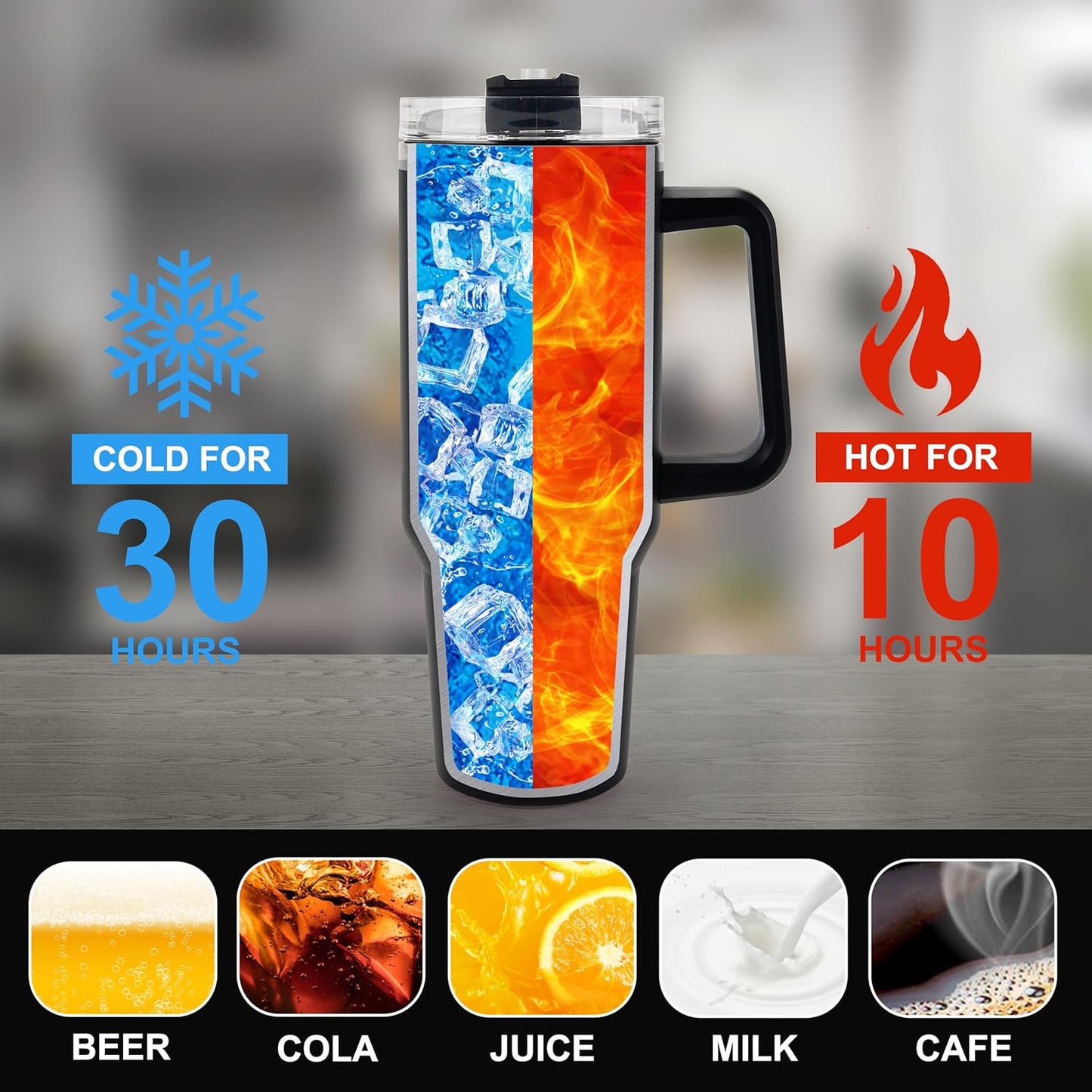 Premium 1200 ML Stainless Steel Travel Mug – Stay Hot, Stay Cool