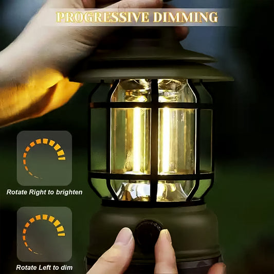 RetroGlow™ Rechargeable LED Camping Lantern (1 Pcs)