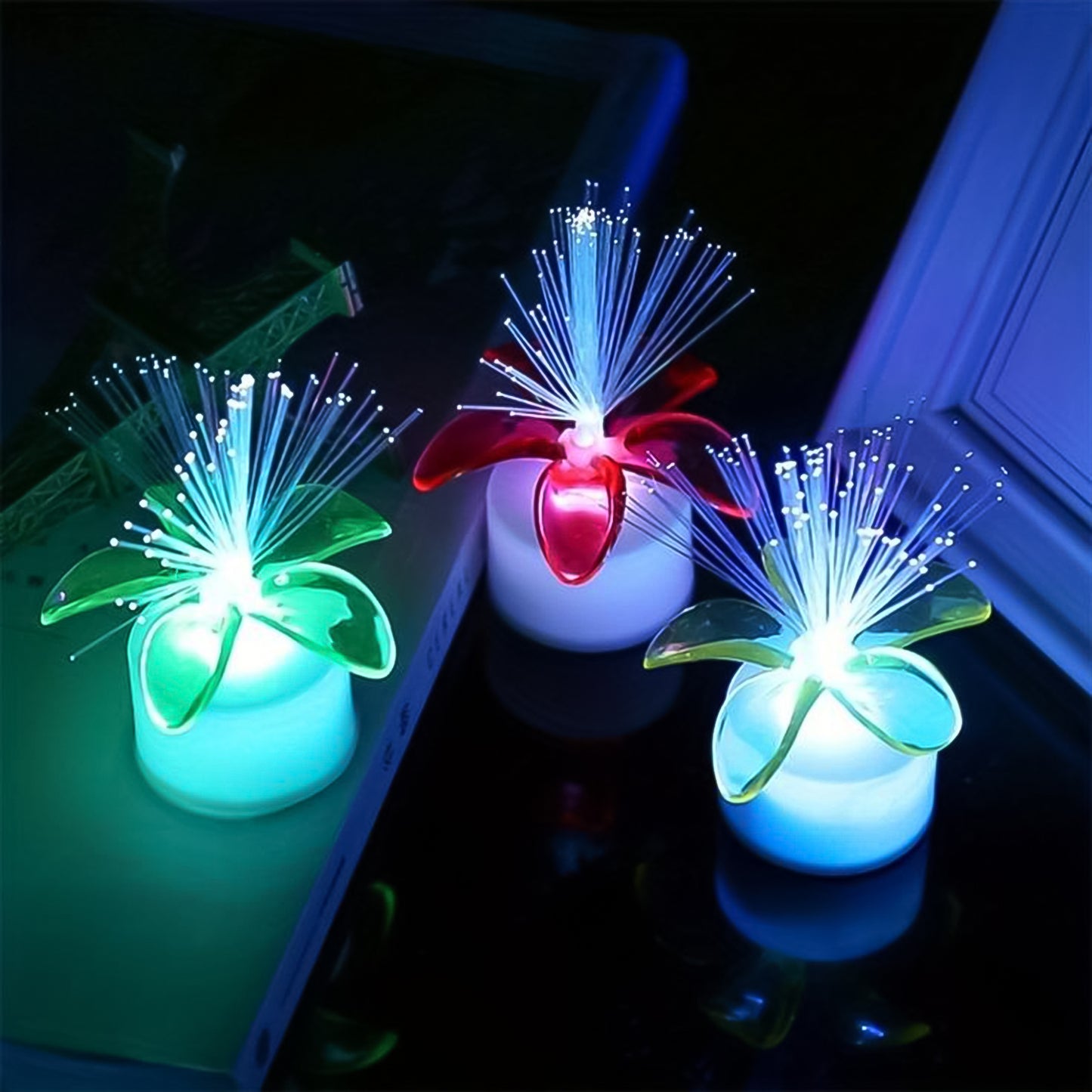 6237 Fiber Optic Light Mini Color Change Led Table Centerpieces Light Up Candle - Pack Of 12 Default Title - Anthro Bazaar