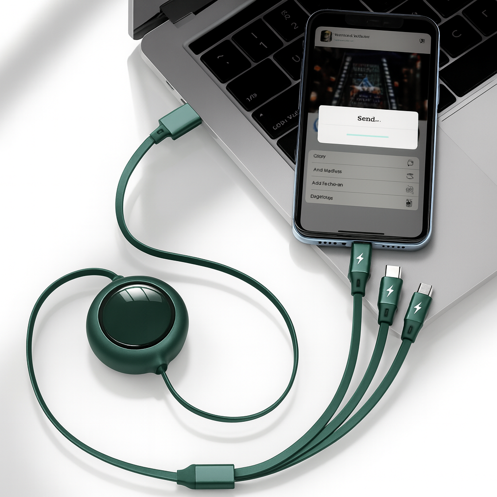 UniFlex™ 3-in-1 Retractable USB Cable Default Title - Anthro Bazaar