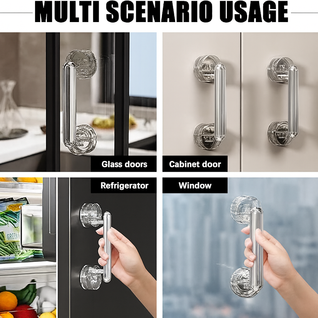 CrystalGrip™ Suction Door Handle Default Title - Anthro Bazaar