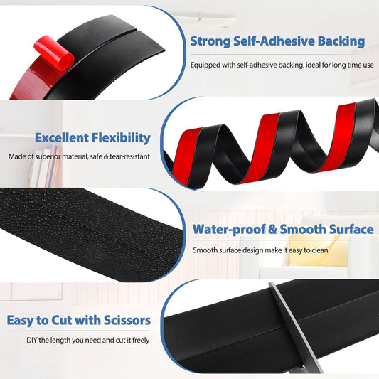 1 Meter Self-adhesive Silicone Door Bottom Seal Strip (1 Mtr 1 Pc) Default Title - Anthro Bazaar