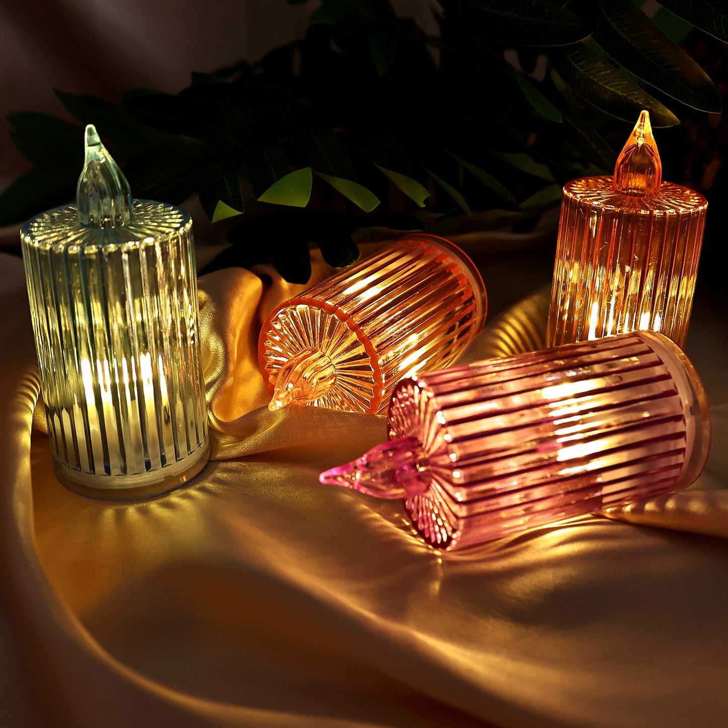 Decorative Flameless Electronic Led Candle Light Set (24 Pc) Default Title - Anthro Bazaar