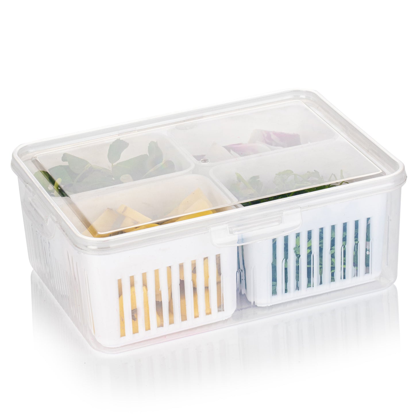 Fridge Storage Boxes Freezer Storage Containers Container For Kitchen Storage Set Storage In Kitchen Vegetable Storage Draining Crisper Refrigerator Food Box (1 Pc) Default Title - Anthro Bazaar
