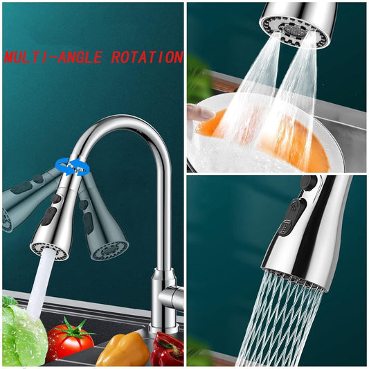 Kitchen Faucet 3-function Pull Down Sink Sprayer (1 Pc) Default Title - Anthro Bazaar
