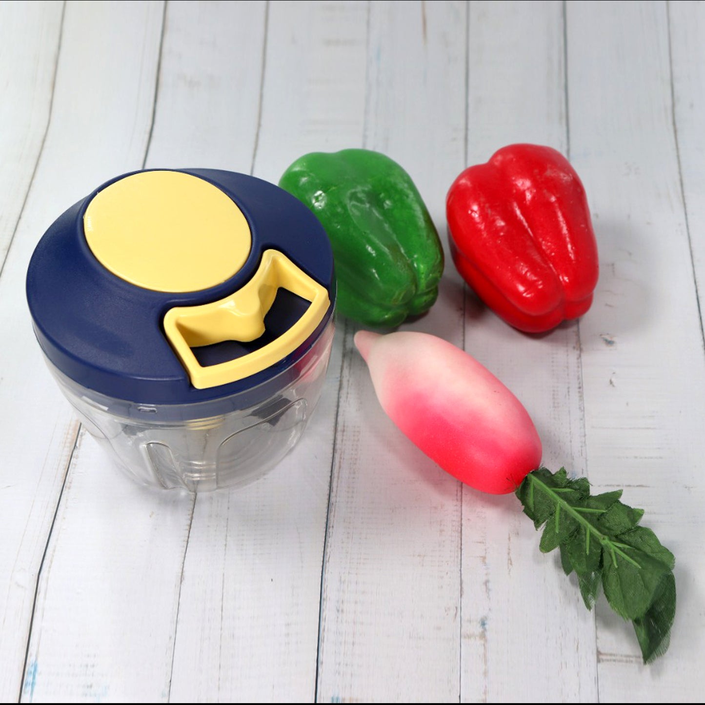 Vegetable & Fruit Chopper 650ml | 4-Blade Manual Kitchen Chopper