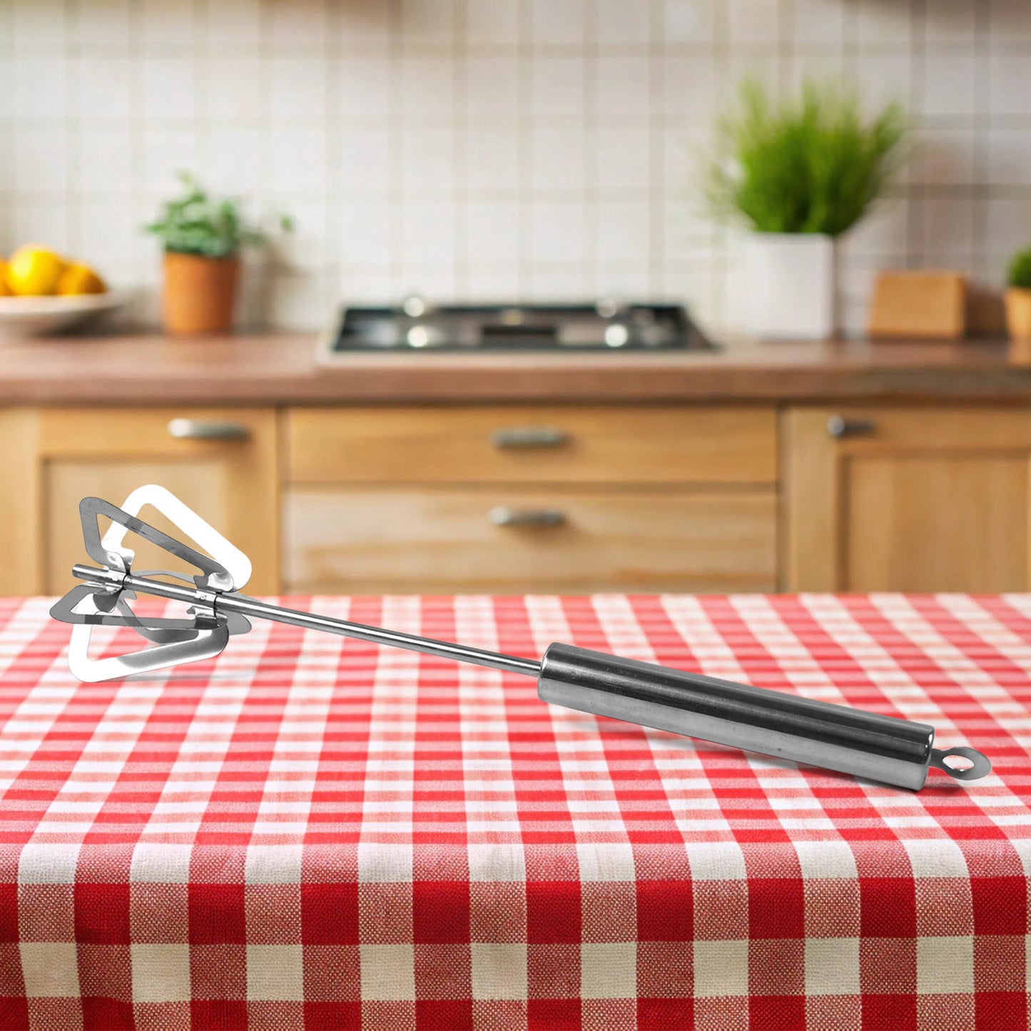 Hand Push Mixer Egg Whisk Stainless Steel Blender (1 Pc) Default Title - Anthro Bazaar