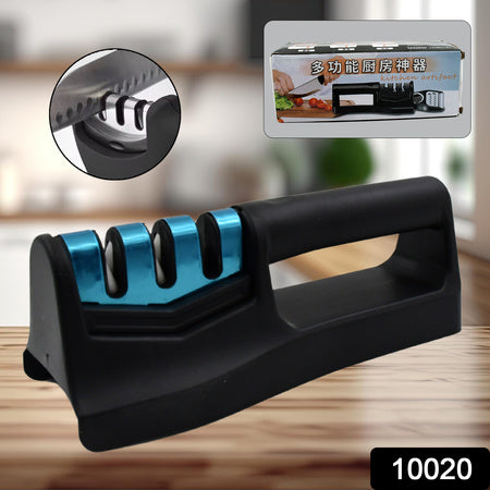10020 Knife Sharpener For Kitchen Knife Sharpener With Vegetable Chopper And Fish Scale Remover Handheld Knives Pocket Knife Sharpener Knife Sharpener For Chefs Serrated Knife (9in1) Default Title - Anthro Bazaar