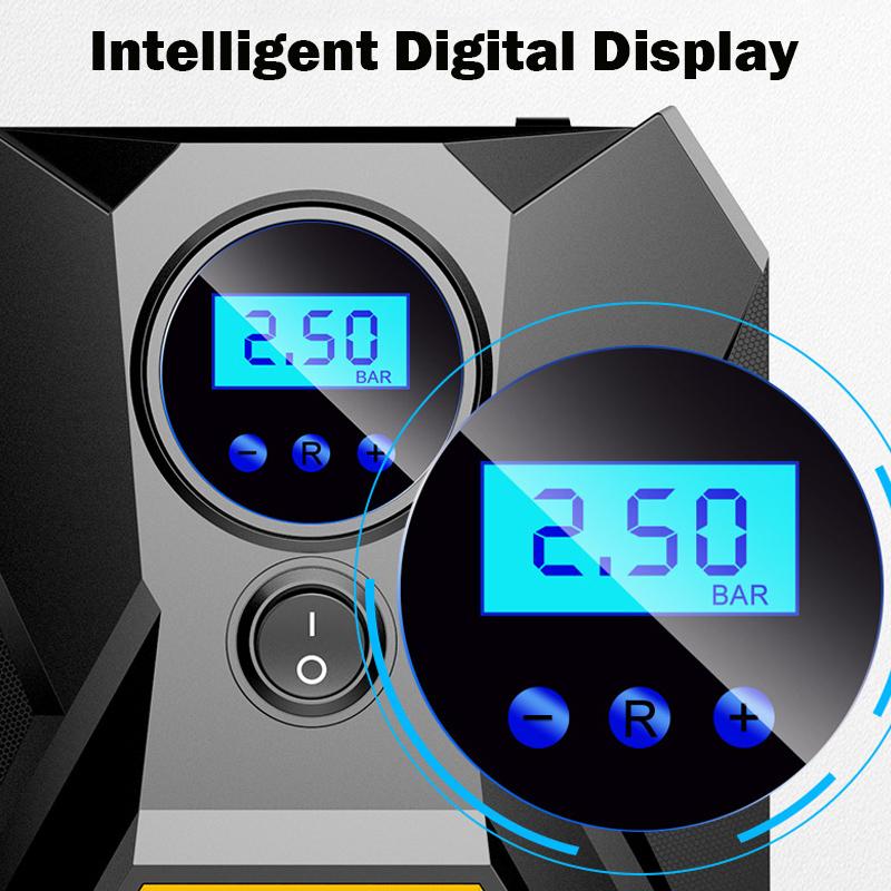1646 Digital Car Tyre Inflator Portable Air Compressor Pump Default Title - Anthro Bazaar