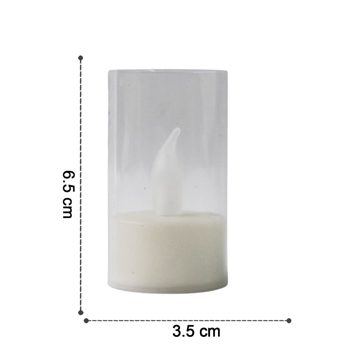 Flameless Candles With Transparent Plastic Covers Set Of 24 Pcs Led Default Title - Anthro Bazaar