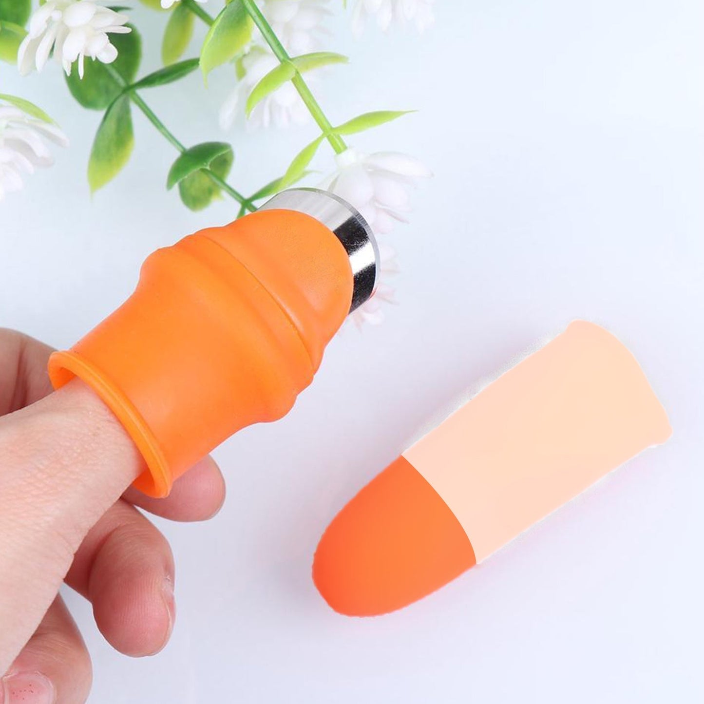 2662v 1 Pair V Thumb Cutter With Box Used In All Kinds Of Household And Official Kitchen Purposes For Peeling And Cutting Of Various Types Of Vegetables And Fruits Etc. Default Title - Anthro Bazaar