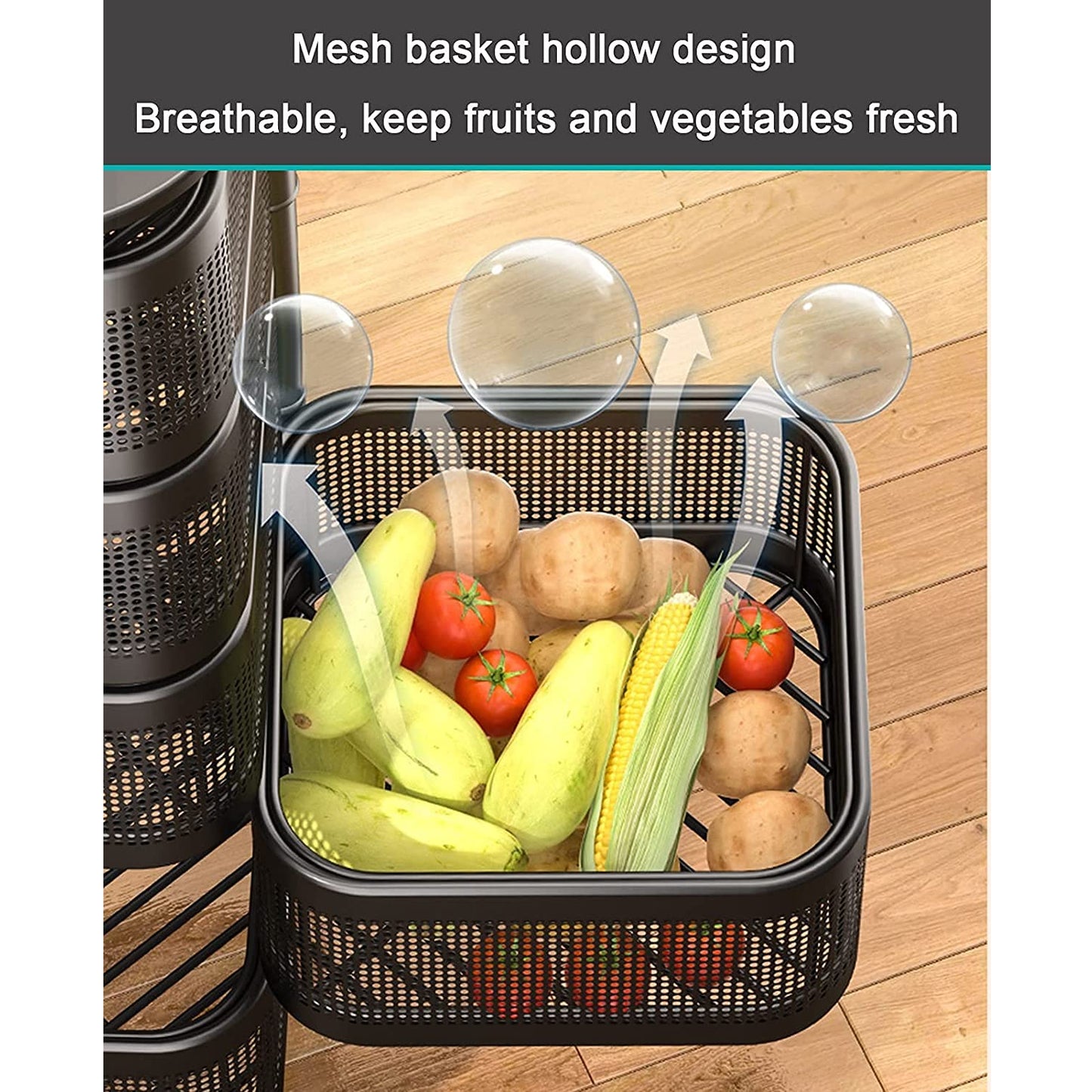 High Qaulity Metal Kitchen Trolley, Kitchen Organizer Default Title - Anthro Bazaar