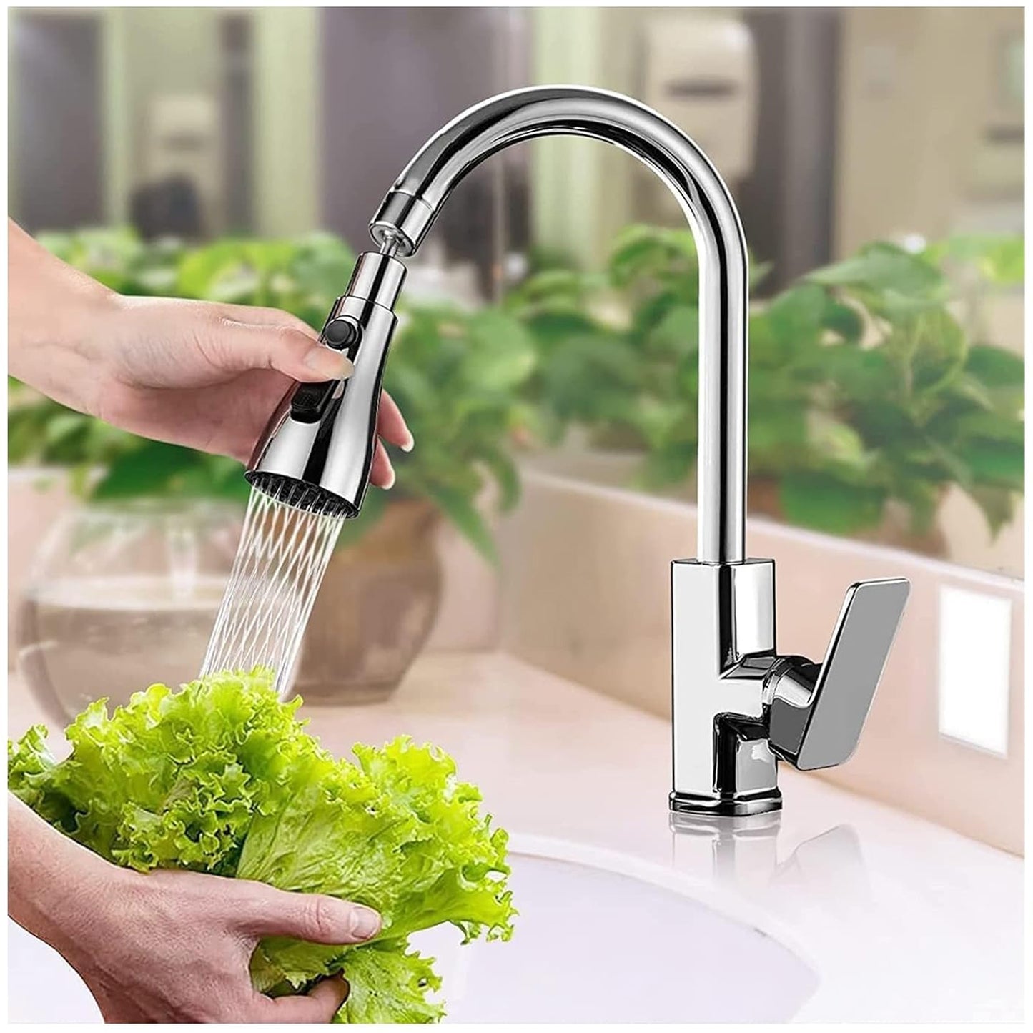 Kitchen Faucet 3-function Pull Down Sink Sprayer (1 Pc) Default Title - Anthro Bazaar