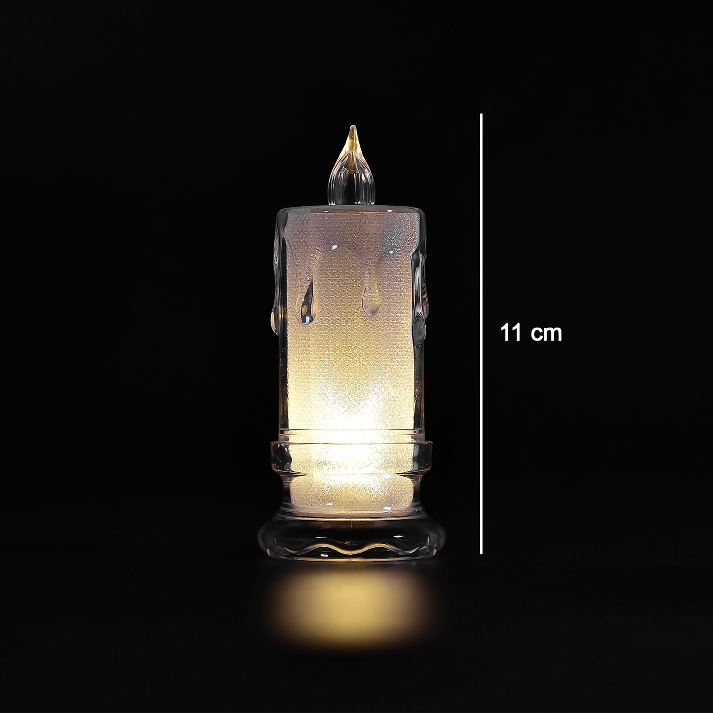 6559 Big Size Flameless Melted Design Candles For Decoration (Set Of 12pc) Default Title - Anthro Bazaar
