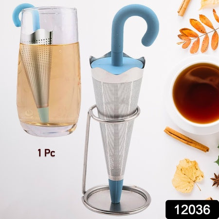 Reusable Cute Umbrella Tea Strainer With Tray Stand (1 Pc) Default Title - Anthro Bazaar