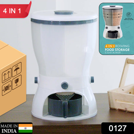 0127 4in1 Rice Dispenser Grain Storage Container Household Cereal Dispenser Default Title - Anthro Bazaar