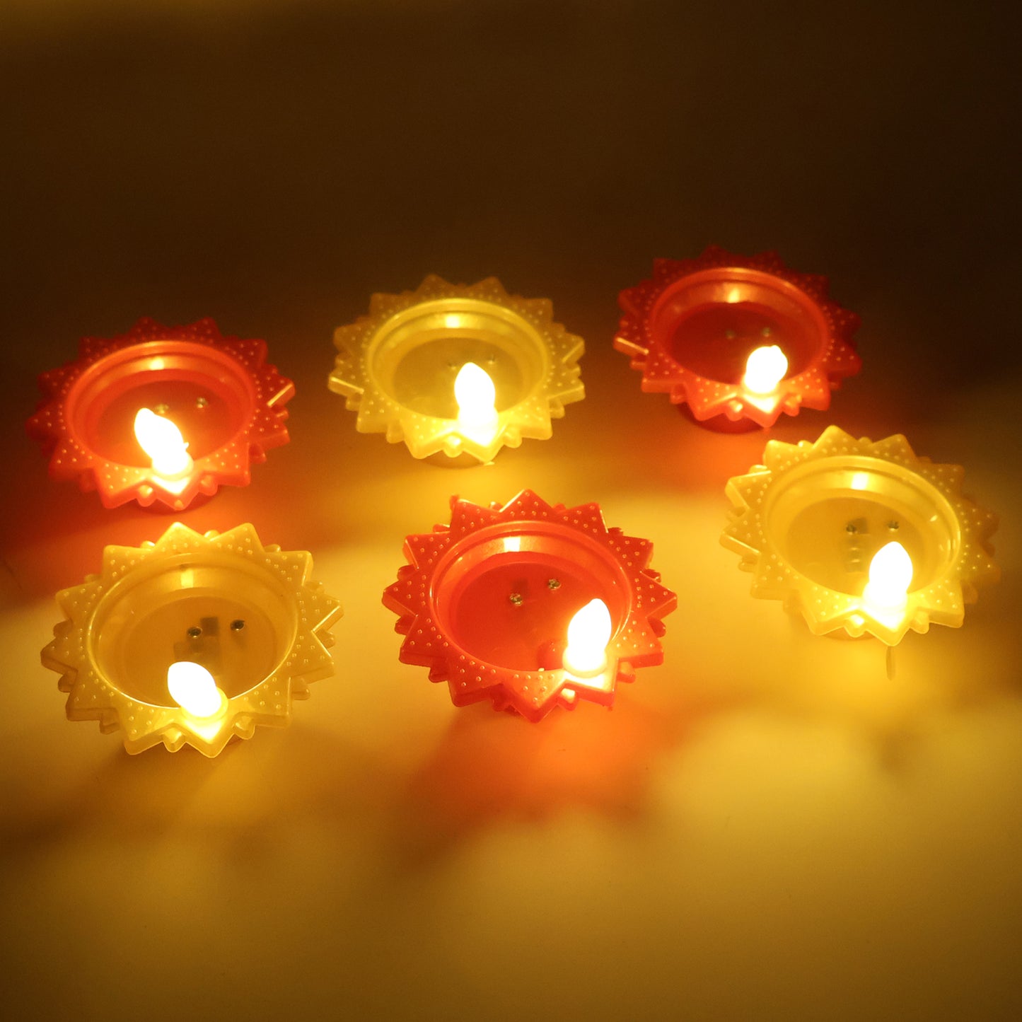 AquaGlow™ 6 Pc Water Sensor LED Diya – Automatic On/Off Flameless Festival Lamps