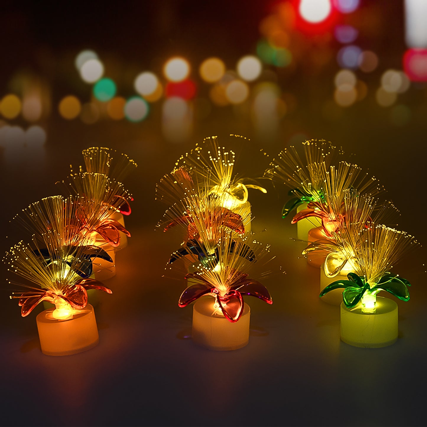 6237 Fiber Optic Light Mini Color Change Led Table Centerpieces Light Up Candle - Pack Of 12 Default Title - Anthro Bazaar