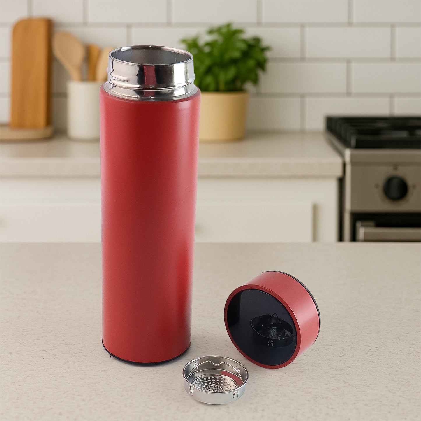 Red Vacuum Insulated Water Bottle (1 Pc 500ml) Default Title - Anthro Bazaar