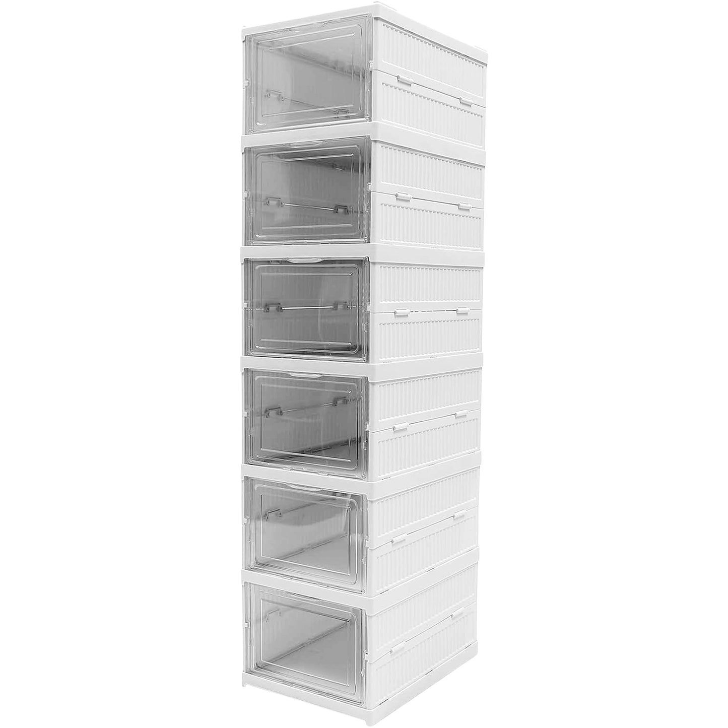 Stackable Multifunctional Storage For Clothes Foldable Drawer Shelf Basket Utility Cart Rack Storage Organizer Cart For Kitchen Pantry Closet Bedroom Bathroom Laundry (6 Layer 1 Pc) Default Title - Anthro Bazaar