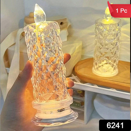 6241 Rose Candles For Home Decoration Crystal Candle Lights Default Title - Anthro Bazaar