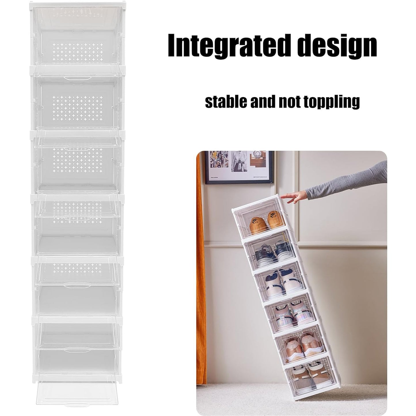 Stackable Multifunctional Storage For Clothes Foldable Drawer Shelf Basket Utility Cart Rack Storage Organizer Cart For Kitchen Pantry Closet Bedroom Bathroom Laundry (6 Layer 1 Pc) Default Title - Anthro Bazaar