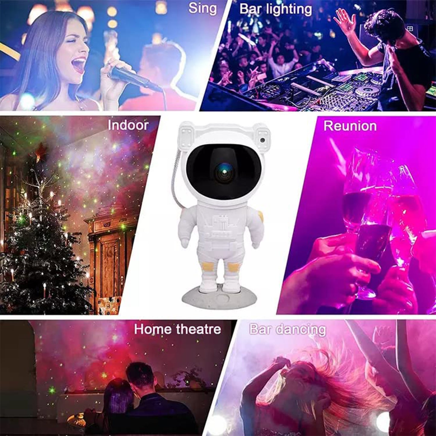 Astronaut Galaxy Projector Night Lamp Default Title - Anthro Bazaar