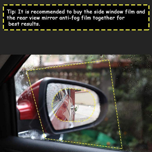 7552 Anti Fog Anti Scratch Interior Rearview Car Mirror Film Waterproof Hd Clear Protective Sticker Film For Safe Driving Car Mirrors Side Windows Default Title - Anthro Bazaar