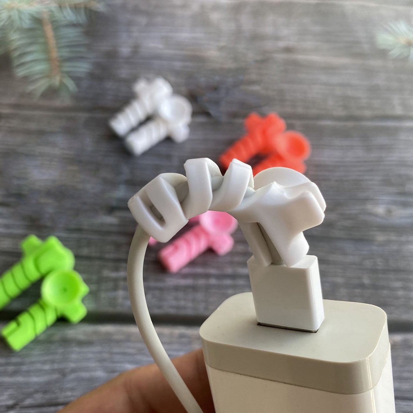 Cable Cord Protector Saver With Suction End (Suction Winder 4 Pcs Set) Default Title - Anthro Bazaar