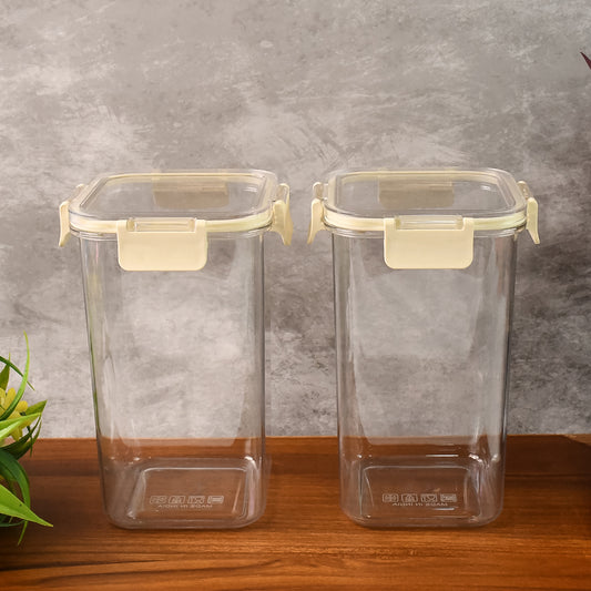 Apex Press N Lock Airtight Kitchen Storage Container Set (2pc1400ml) Approx Default Title - Anthro Bazaar