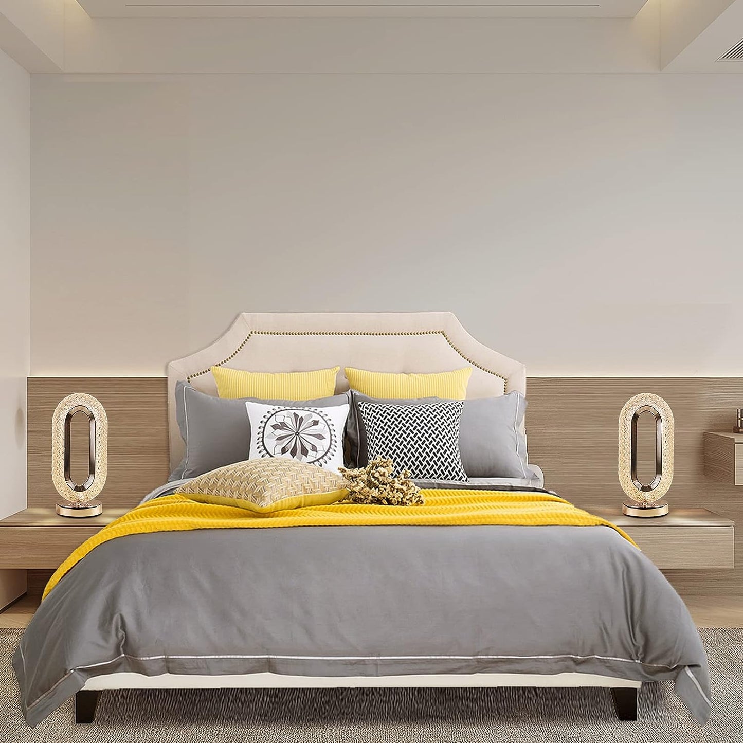 6878 Touch Control Crystal Table Desk Lamp 3-way Dimmable Light Usb Rechargeable Crystal Diamond Table Lamp Exquisite Night Stand Light Lamp Beside Lamp For Bedroom Living Room Decorative Desk Lamp Default Title - Anthro Bazaar