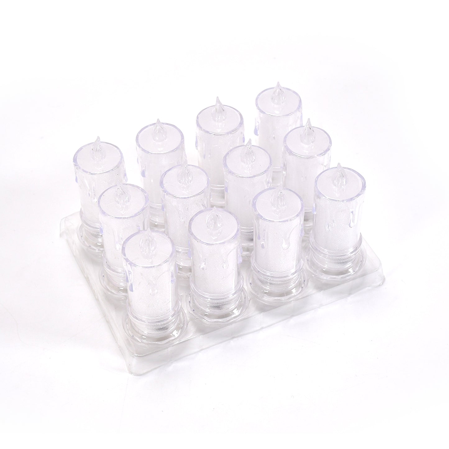 6559 Big Size Flameless Melted Design Candles For Decoration (Set Of 12pc) Default Title - Anthro Bazaar