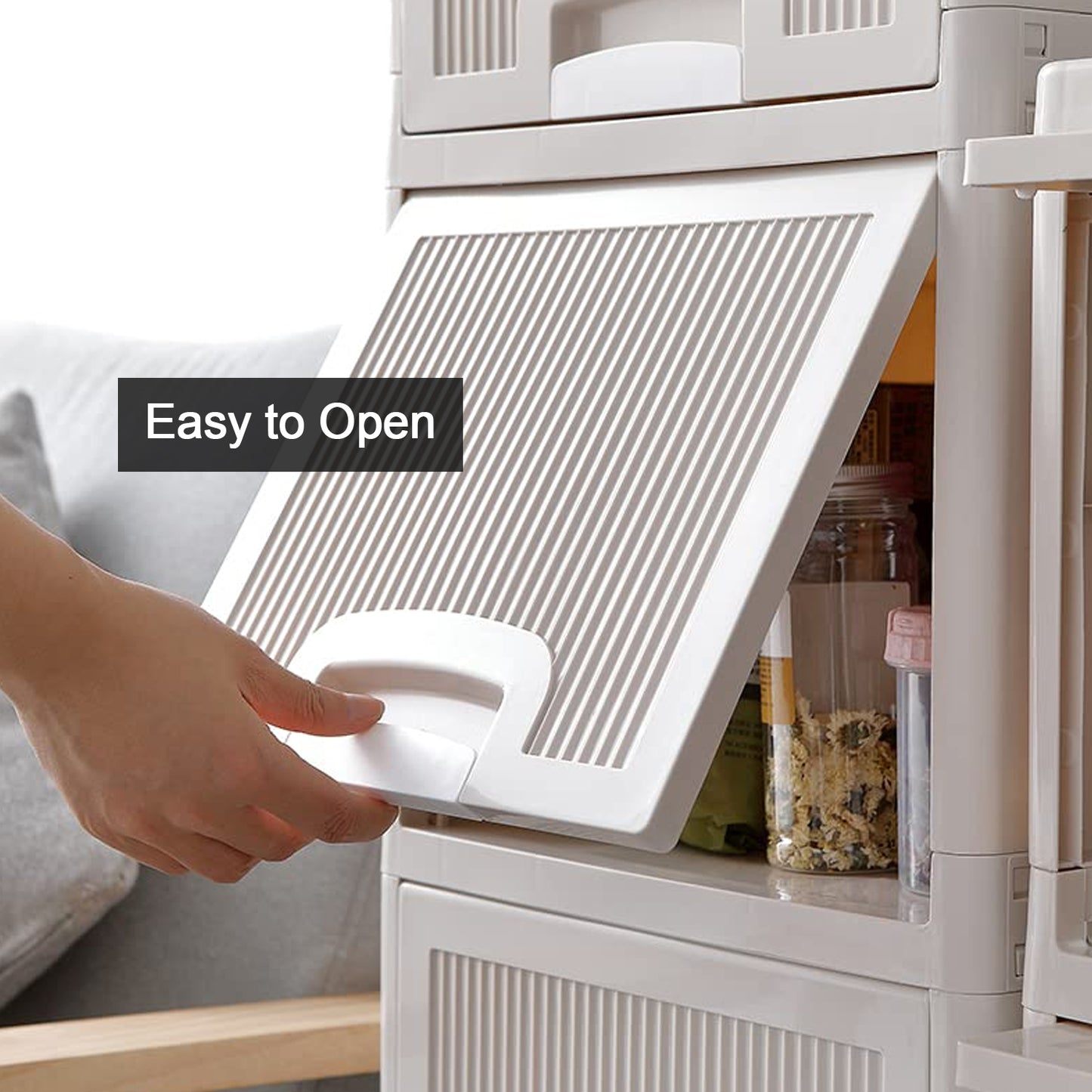 Multipurpose Storage Cabinet Storage Solutions Plastic Drawers Multi Layer Wardrobe Storage Drawers Foldable Multipurpose Drawer Units For Kitchen Bathroom Bedroom Cloth (4 Layer) Default Title - Anthro Bazaar